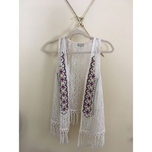 Coachella lace vest